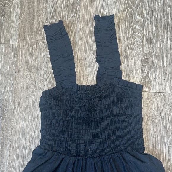 Abercrombie and fitch smocked bodice size small- Black Ruffle long dress tank - Picture 3 of 8